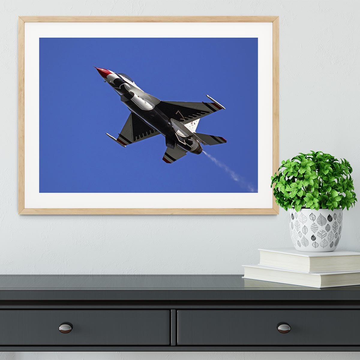 Thunderbirds F-16 fighter Framed Print - Canvas Art Rocks - 3