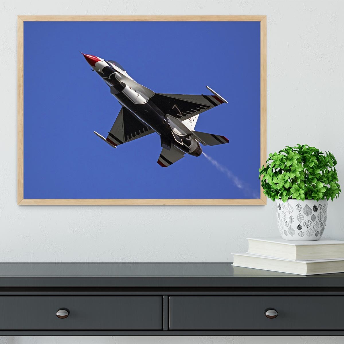 Thunderbirds F-16 fighter Framed Print - Canvas Art Rocks - 4