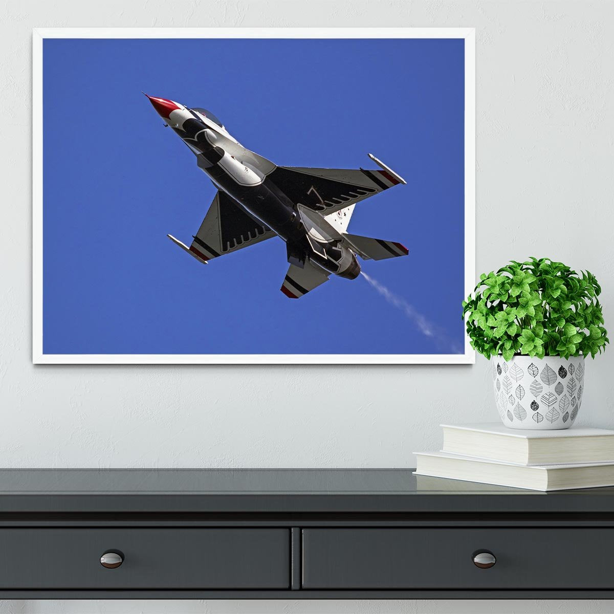 Thunderbirds F-16 fighter Framed Print - Canvas Art Rocks -6
