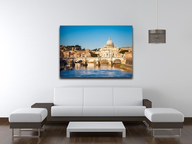 Tiber and St Peter s cathedral Canvas Print or Poster - Canvas Art Rocks - 4