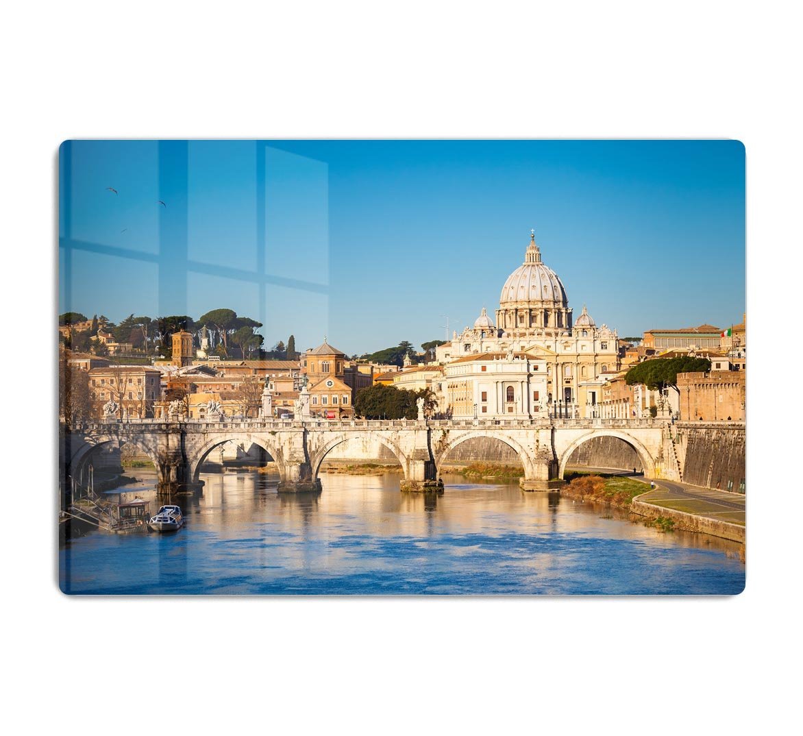 Tiber and St Peter s cathedral HD Metal Print