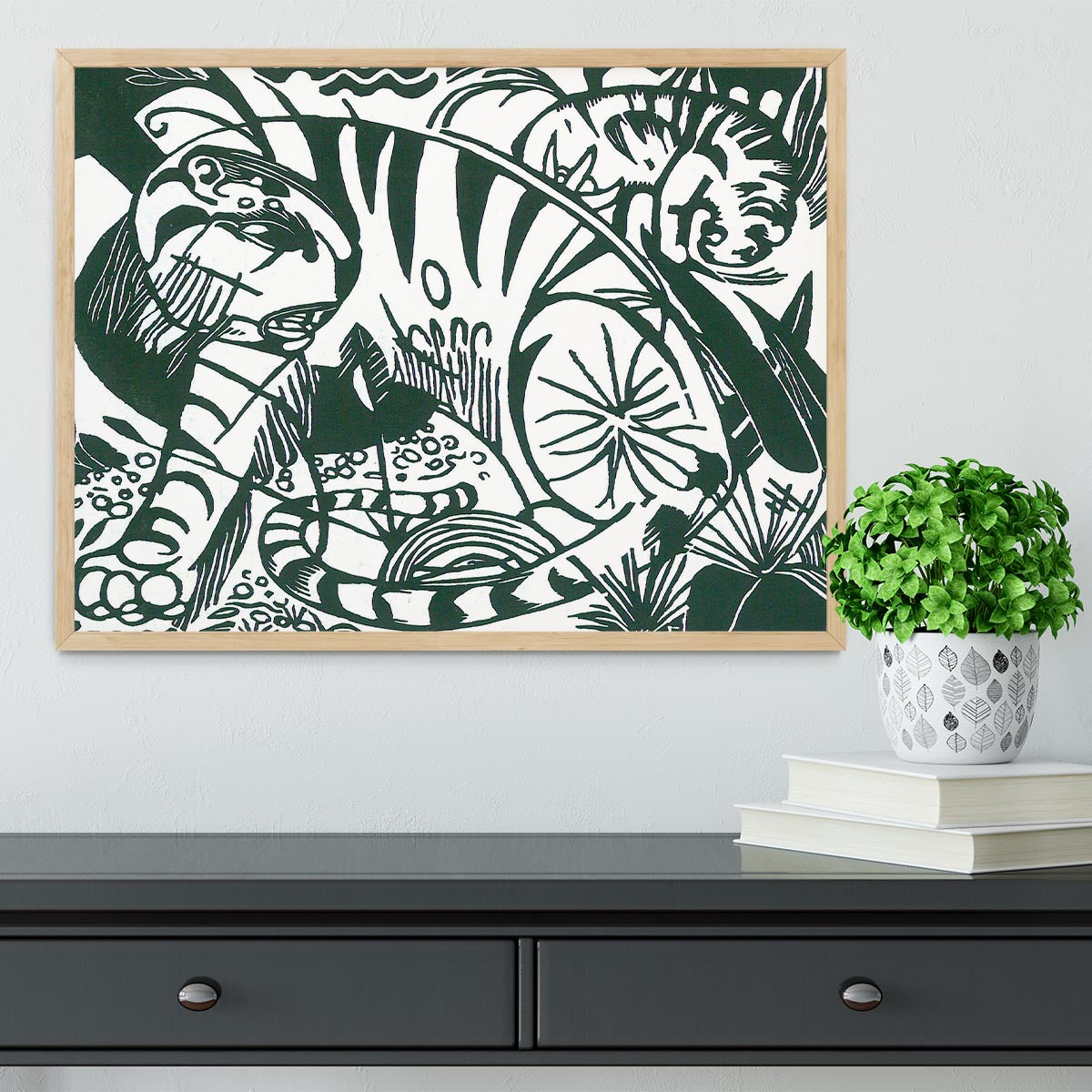 Tiger by Franz Marc Framed Print - Canvas Art Rocks - 4