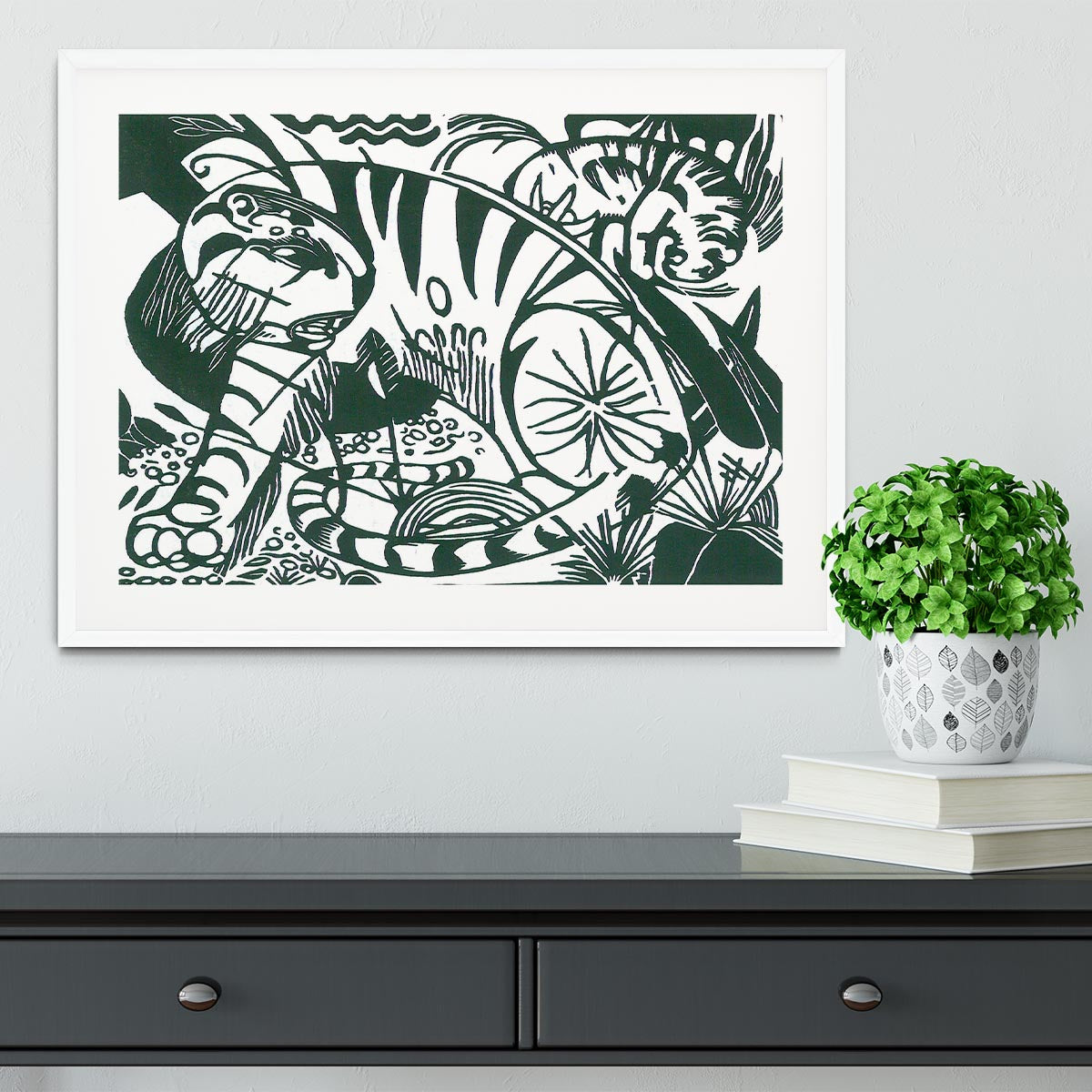 Tiger by Franz Marc Framed Print - Canvas Art Rocks - 5