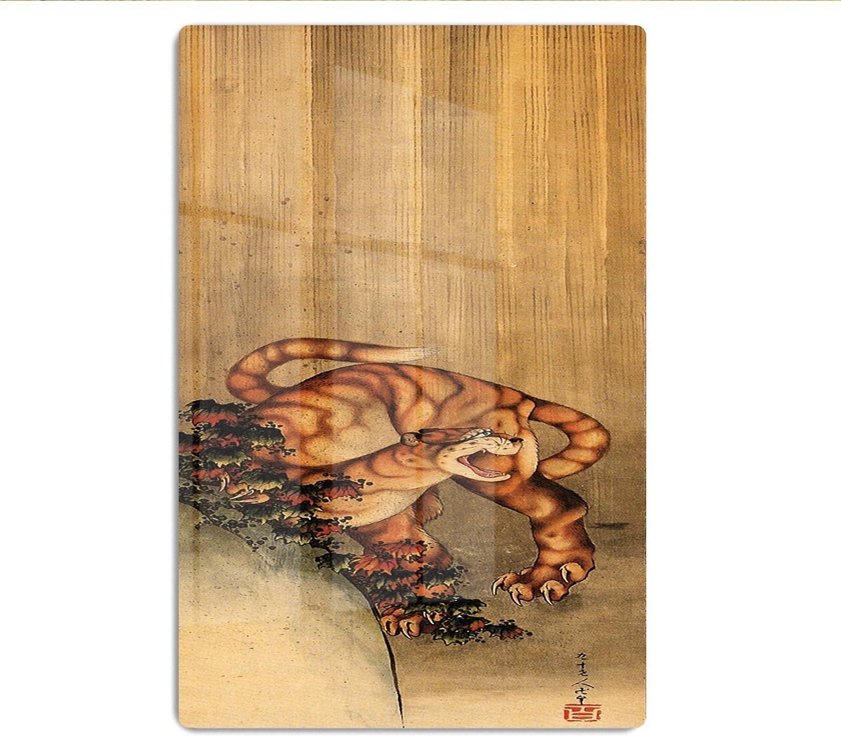 Tiger in the rain by Hokusai HD Metal Print