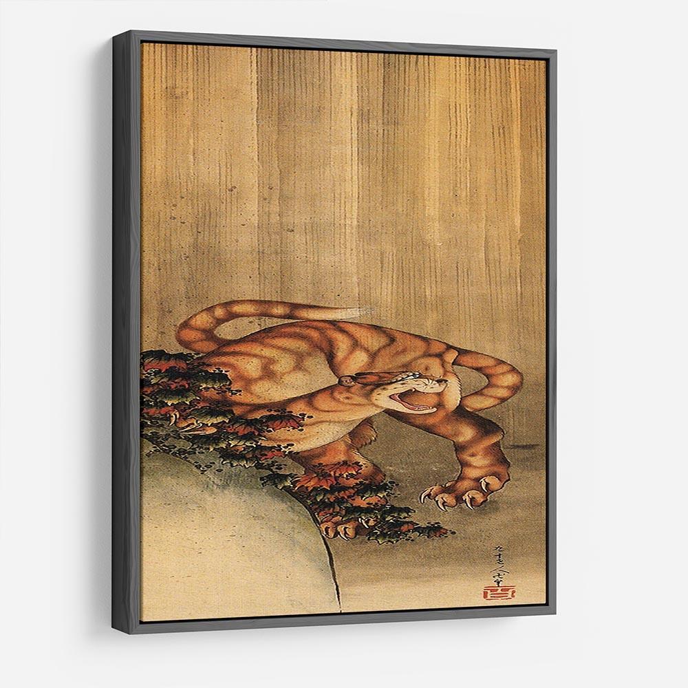 Tiger in the rain by Hokusai HD Metal Print