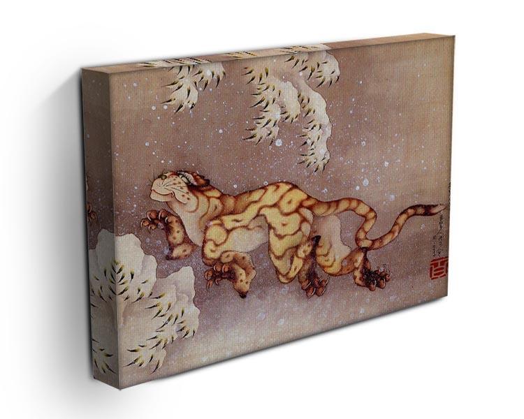Tiger in the snow by Hokusai Canvas Print or Poster - Canvas Art Rocks - 3