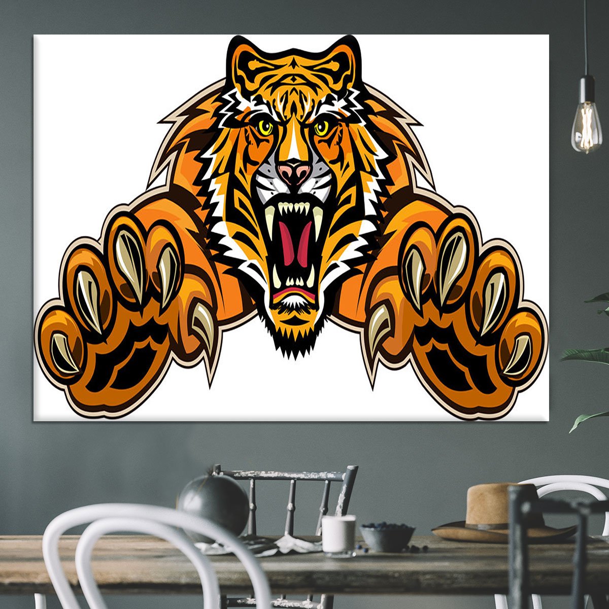 Tiger jump Canvas Print or Poster