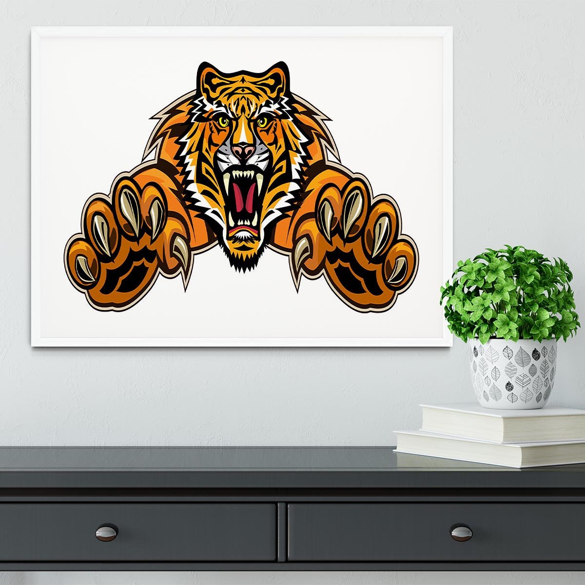 Tiger jump Framed Print - Canvas Art Rocks - 5