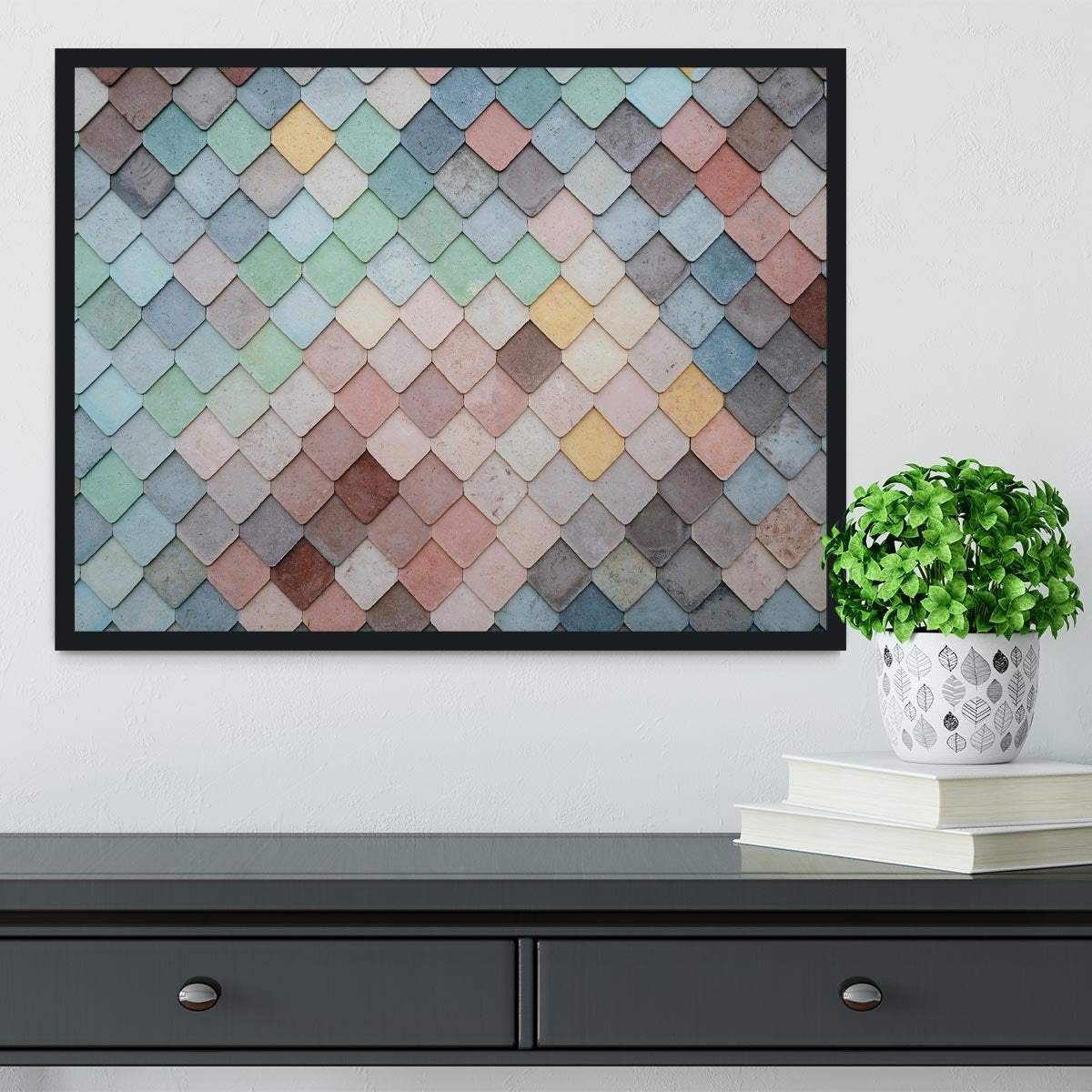 Tiles Art Framed Print - Canvas Art Rocks - 2