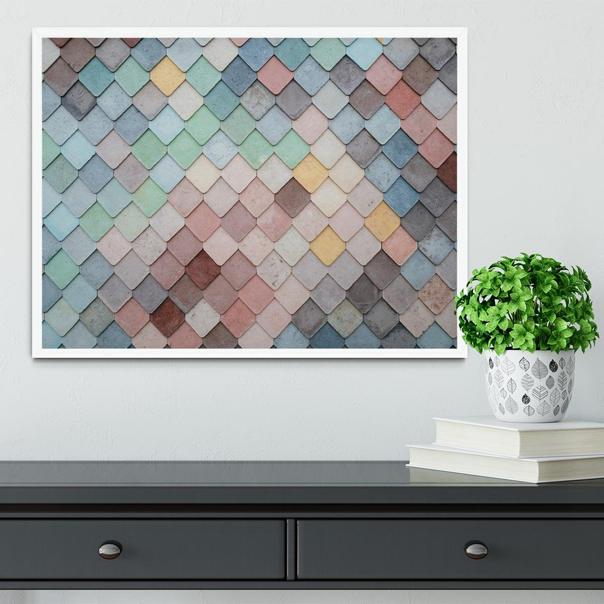 Tiles Art Framed Print - Canvas Art Rocks -6
