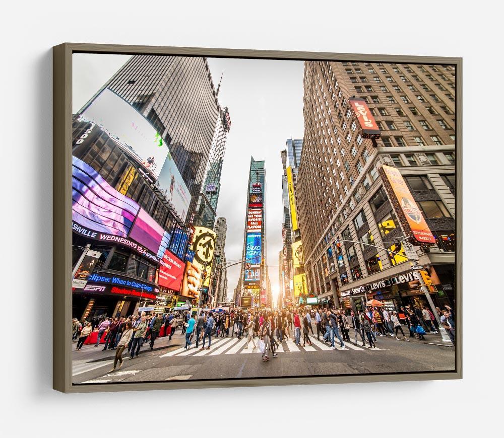 Times Square at sunset HD Metal Print
