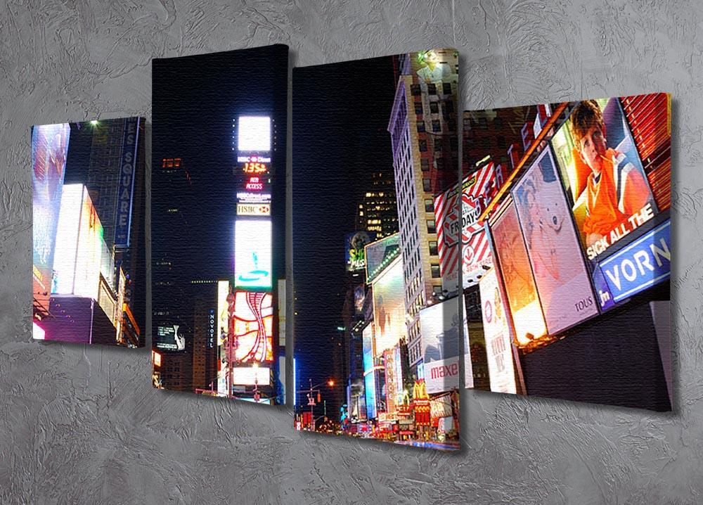 Times Square featured with Broadway Theaters 4 Split Panel Canvas  - Canvas Art Rocks - 2