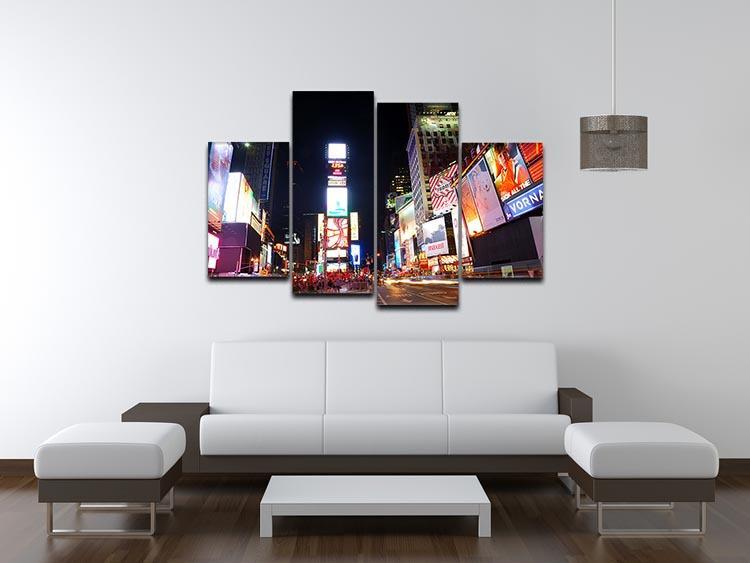 Times Square featured with Broadway Theaters 4 Split Panel Canvas  - Canvas Art Rocks - 3