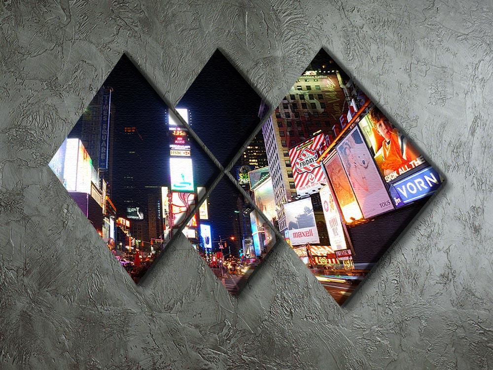 Times Square featured with Broadway Theaters 4 Square Multi Panel Canvas  - Canvas Art Rocks - 2