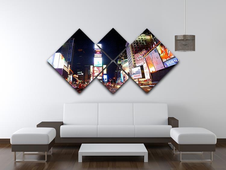 Times Square featured with Broadway Theaters 4 Square Multi Panel Canvas  - Canvas Art Rocks - 3