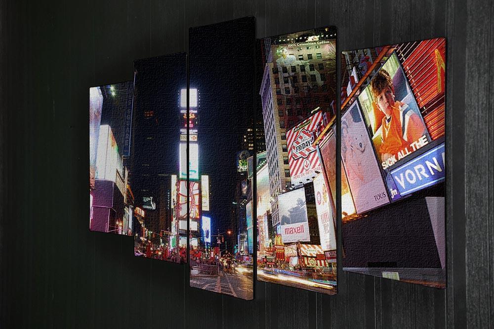 Times Square featured with Broadway Theaters 5 Split Panel Canvas  - Canvas Art Rocks - 2