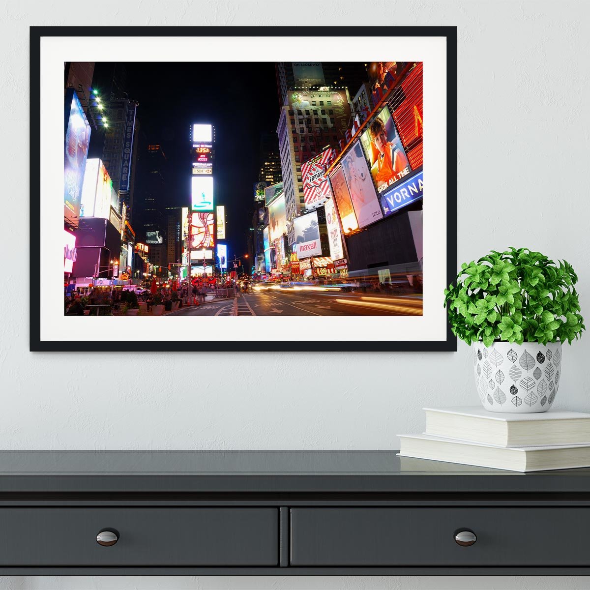 Times Square featured with Broadway Theaters Framed Print - Canvas Art Rocks - 1