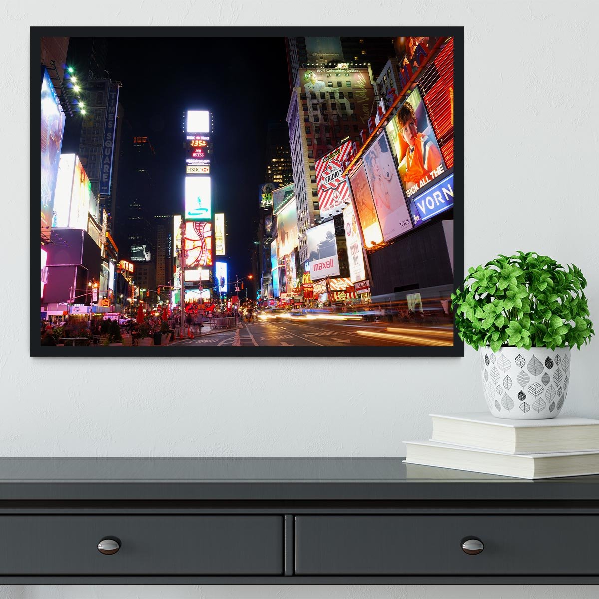 Times Square featured with Broadway Theaters Framed Print - Canvas Art Rocks - 2