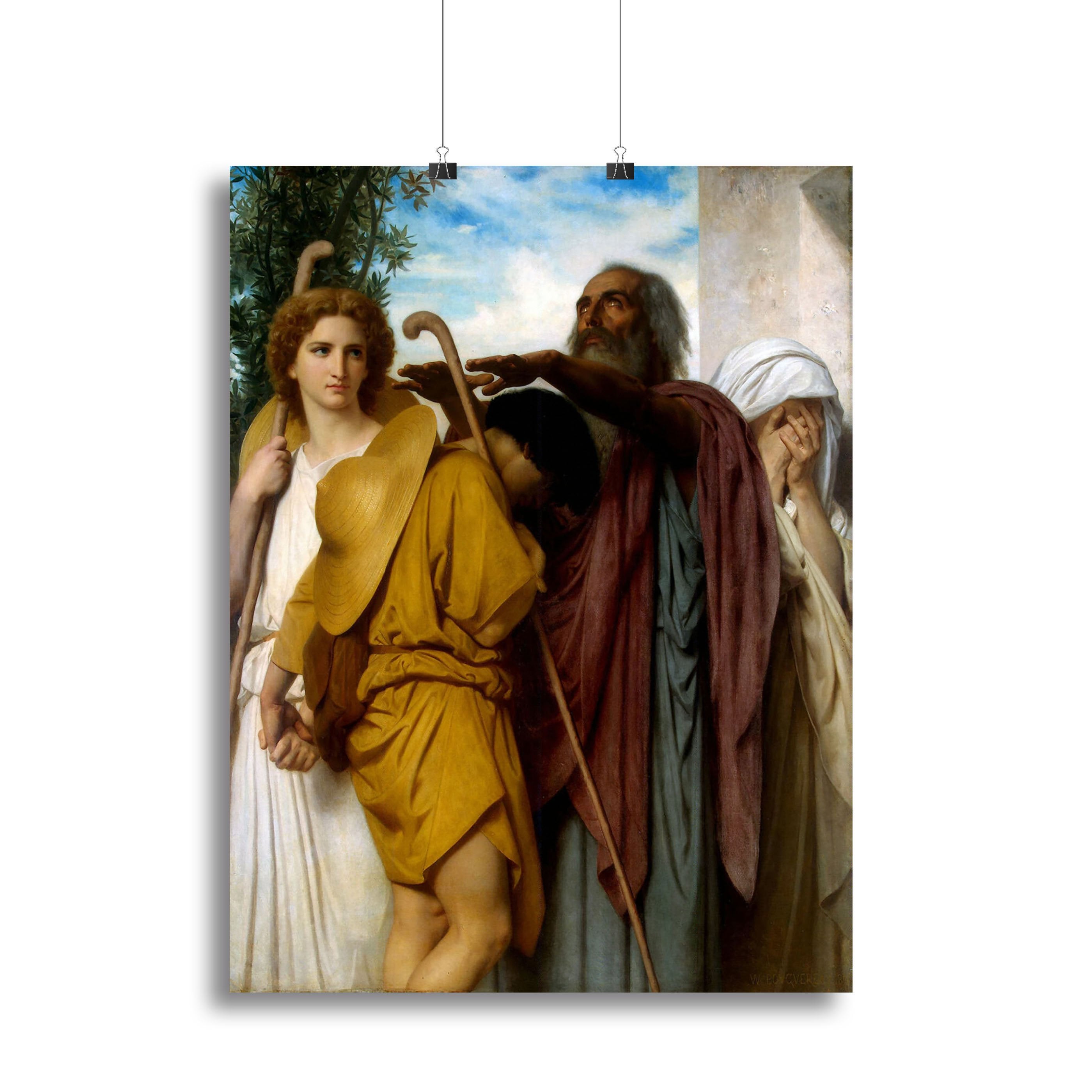 Tobias Saying Good-Bye to his Father By Bouguereau Canvas Print or Poster