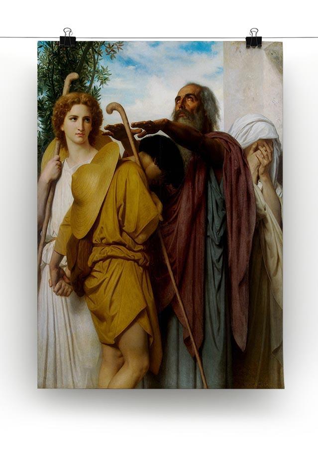 Tobias Saying Good-Bye to his Father By Bouguereau Canvas Print or Poster - Canvas Art Rocks - 2