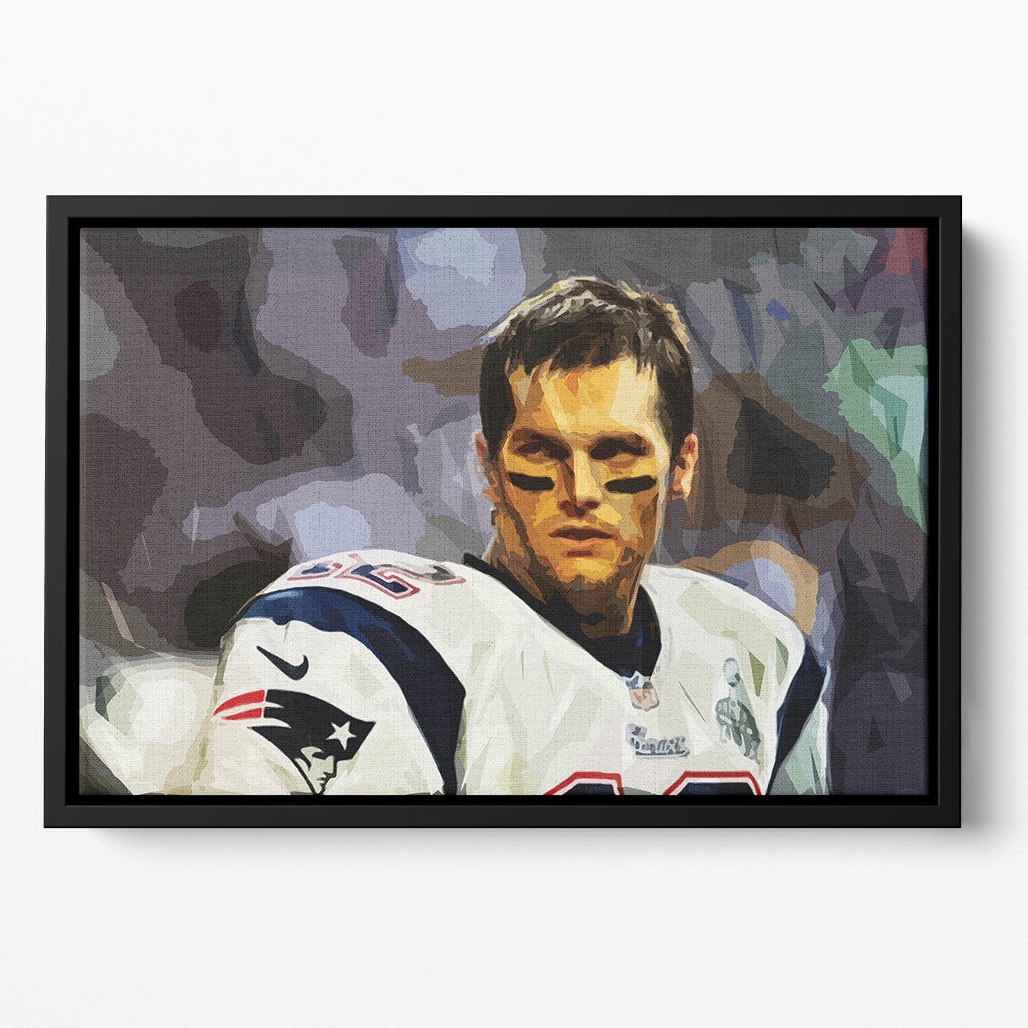 Tom Brady New England Patriots Floating Framed Canvas