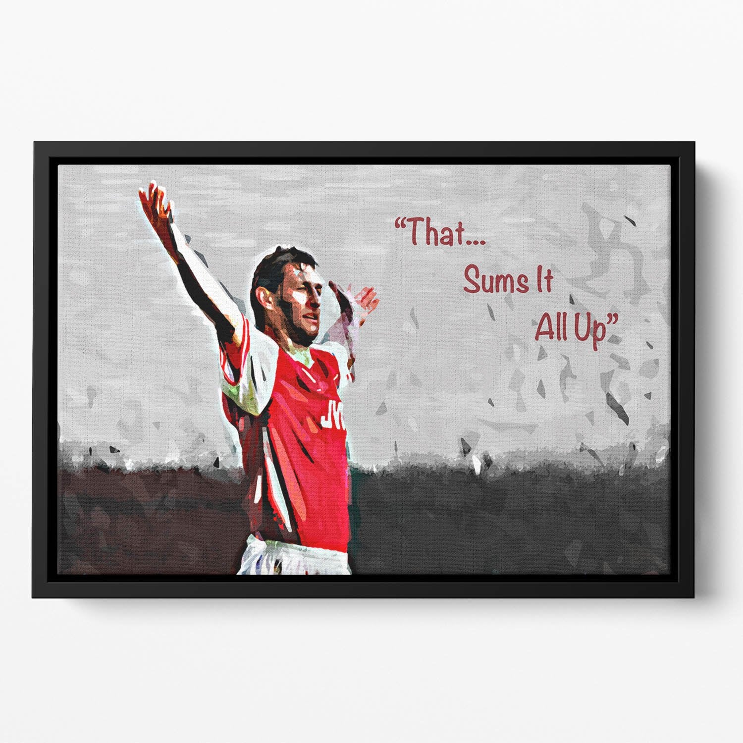 Tony Adams That Sums It All Up Floating Framed Canvas