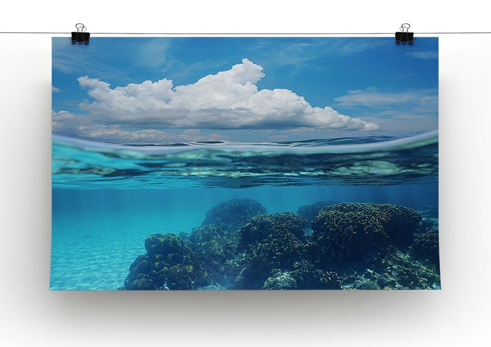 Top half with blue sky and cloud Canvas Print or Poster - Canvas Art Rocks - 2