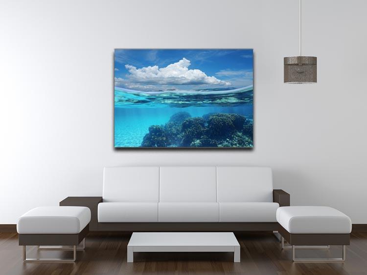 Top half with blue sky and cloud Canvas Print or Poster - Canvas Art Rocks - 4