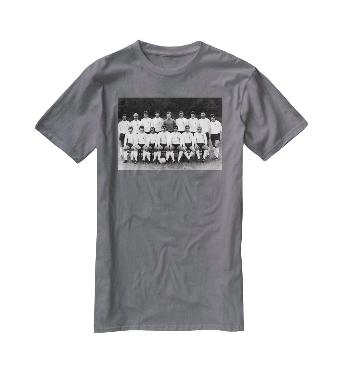 Tottenham Hotspur Team Photo 1968-69 Season T-Shirt - Canvas Art Rocks - 3