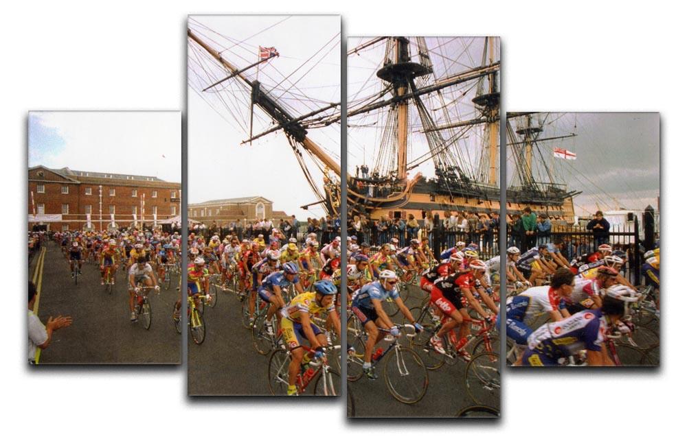 Tour de France in Portsmouth 4 Split Panel Canvas - Canvas Art Rocks - 1