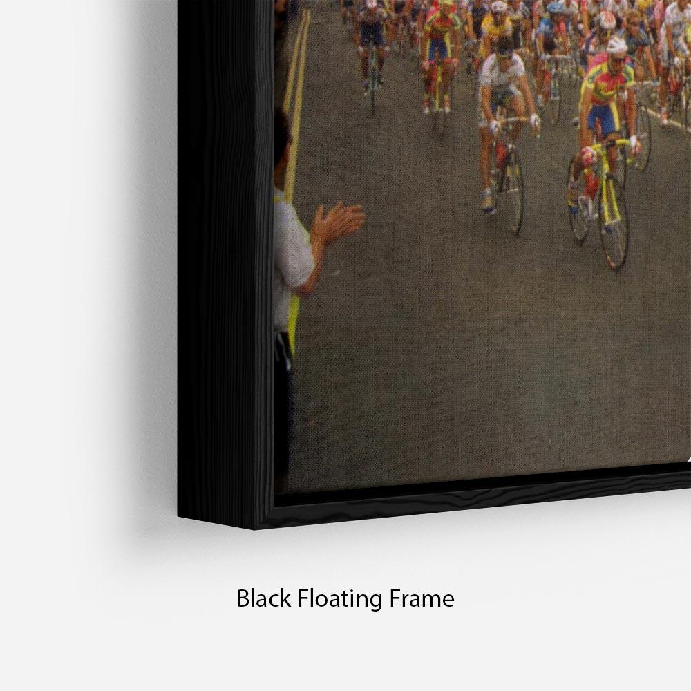 Tour de France in Portsmouth Floating Frame Canvas - Canvas Art Rocks - 2