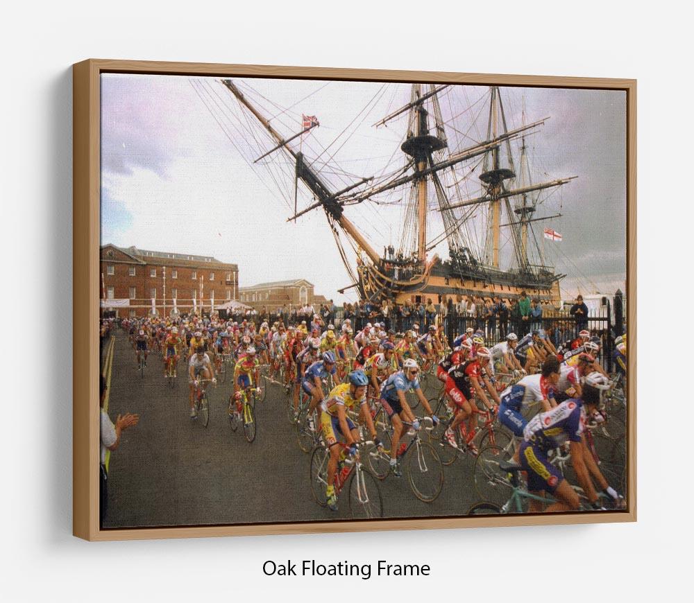 Tour de France in Portsmouth Floating Frame Canvas - Canvas Art Rocks - 9