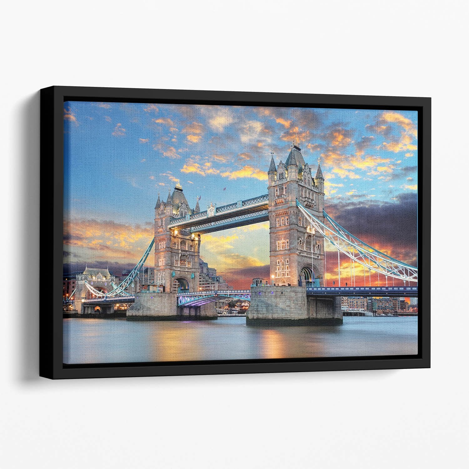 Tower Bridge Floating Framed Canvas