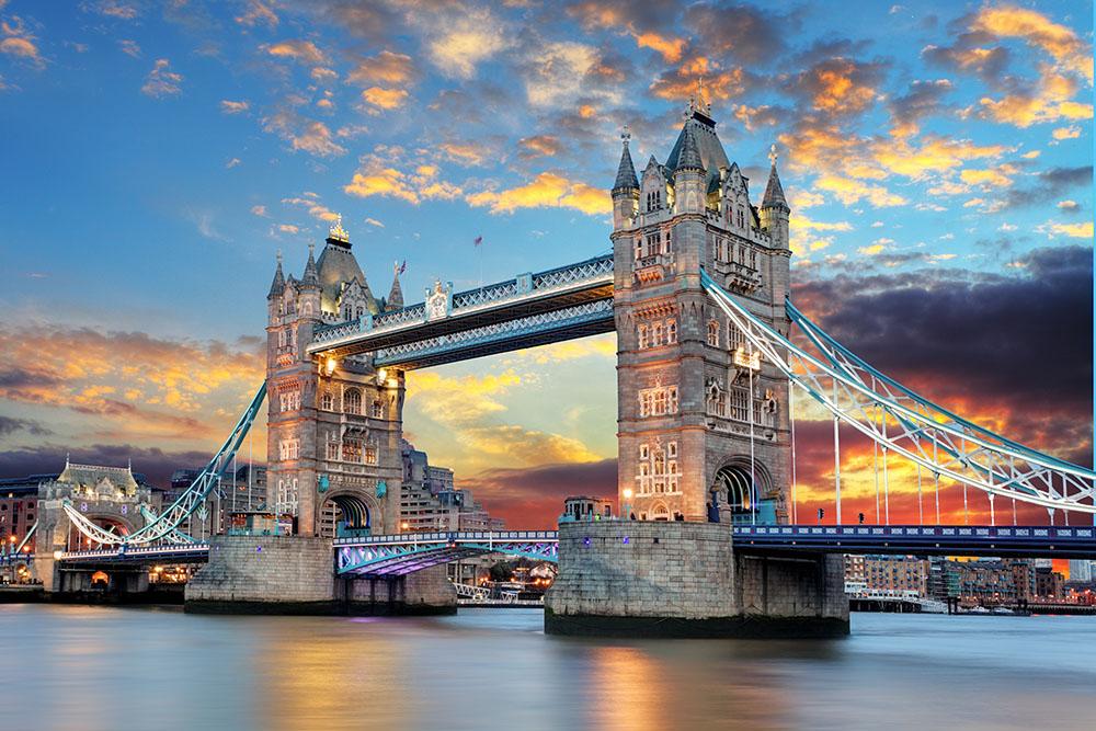 Tower Bridge Wall Mural Wallpaper - Canvas Art Rocks - 1