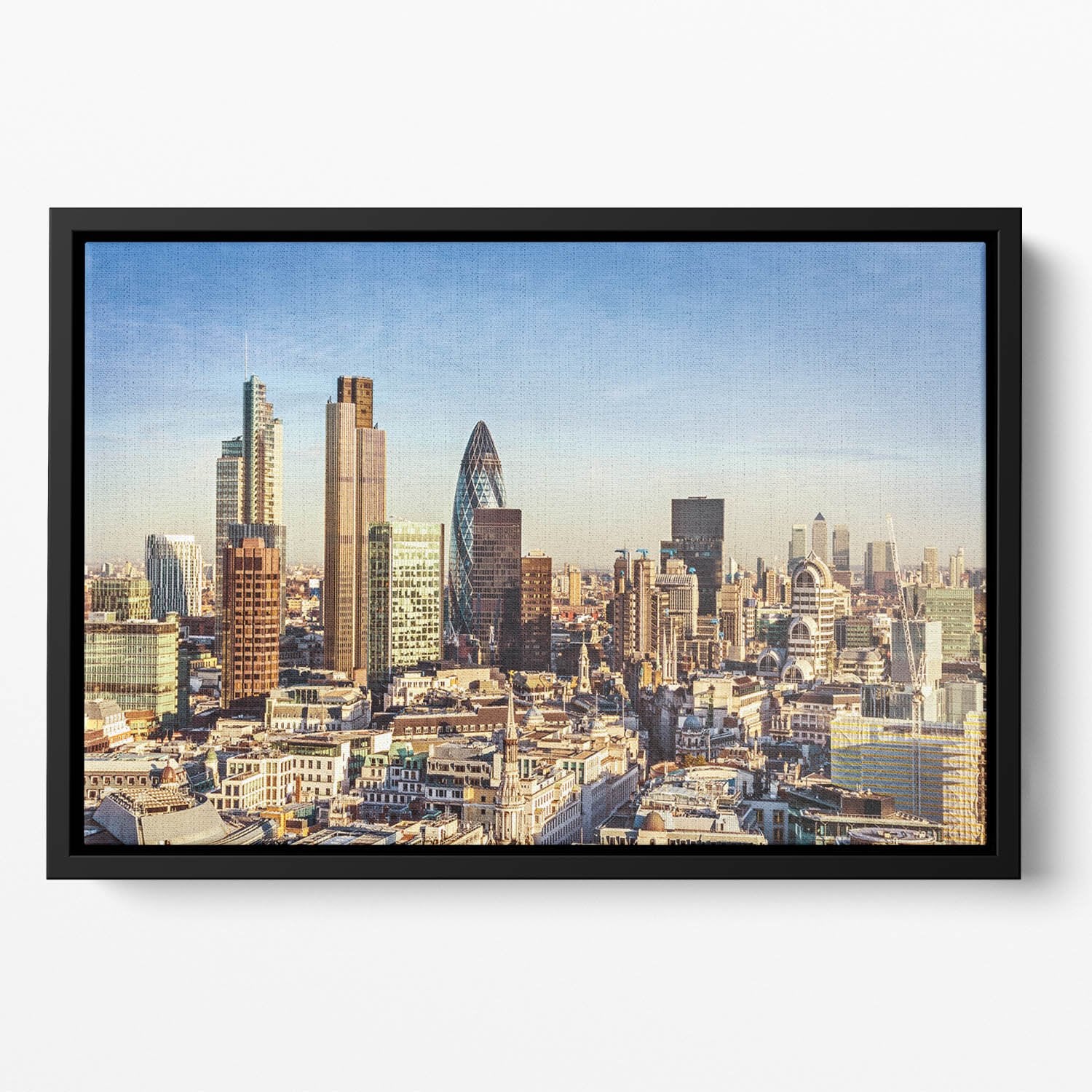 Tower Lloyds of London and Canary Wharf Floating Framed Canvas