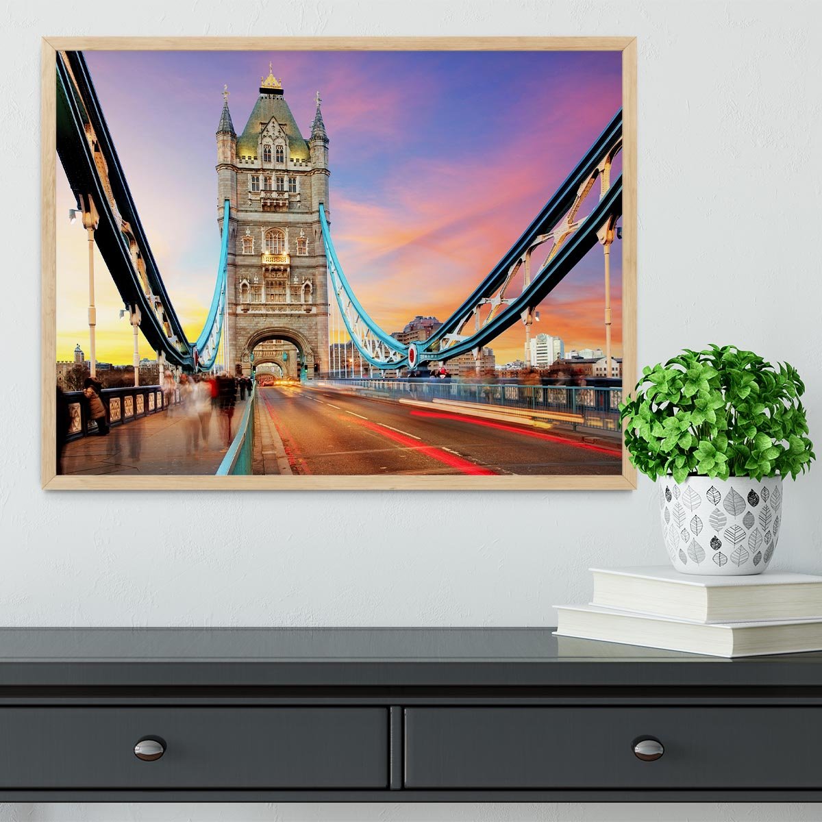 Tower bridge Motion Framed Print - Canvas Art Rocks - 4