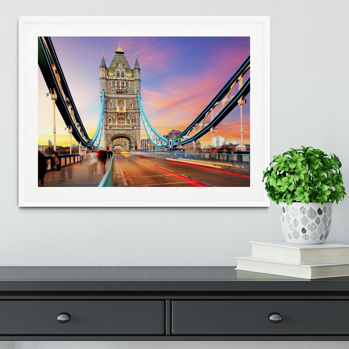 Tower bridge Motion Framed Print - Canvas Art Rocks - 5