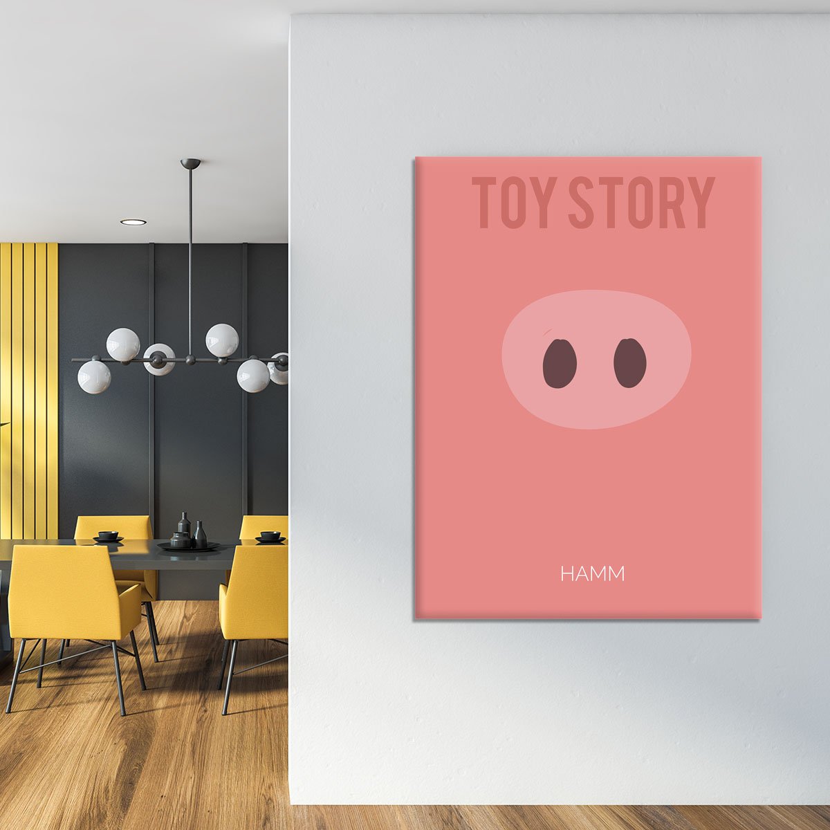 Toy Story Hamm Minimal Movie Canvas Print or Poster