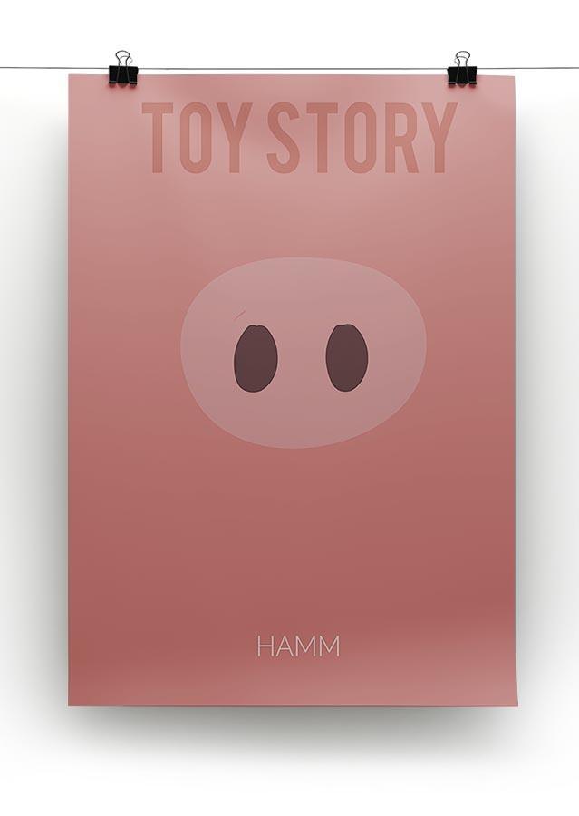 Toy Story Hamm Minimal Movie Canvas Print or Poster - Canvas Art Rocks - 2