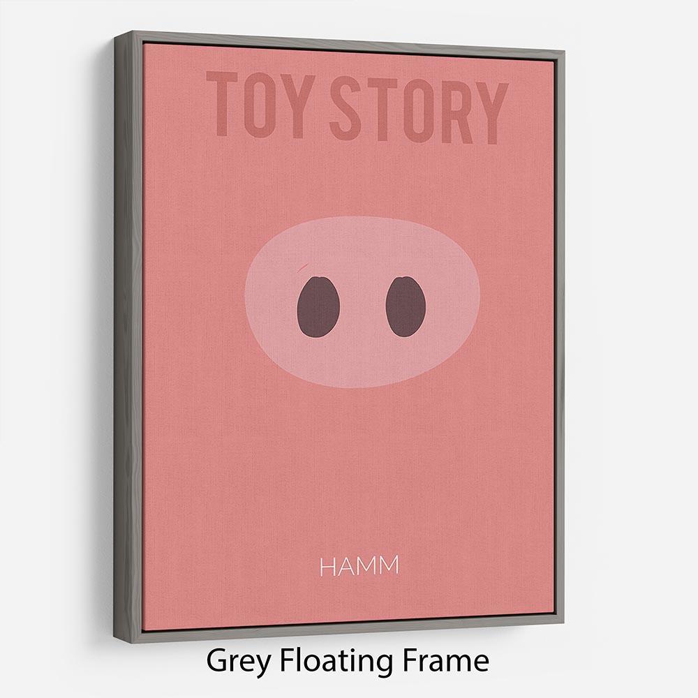 Toy Story Hamm Minimal Movie Floating Frame Canvas - Canvas Art Rocks - 3