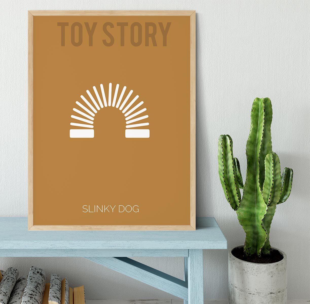 Toy Story Slinky Dog Minimal Movie Framed Print - Canvas Art Rocks - 4