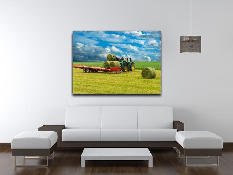 Tractor and trailer with hay bales Canvas Print or Poster - Canvas Art Rocks - 4