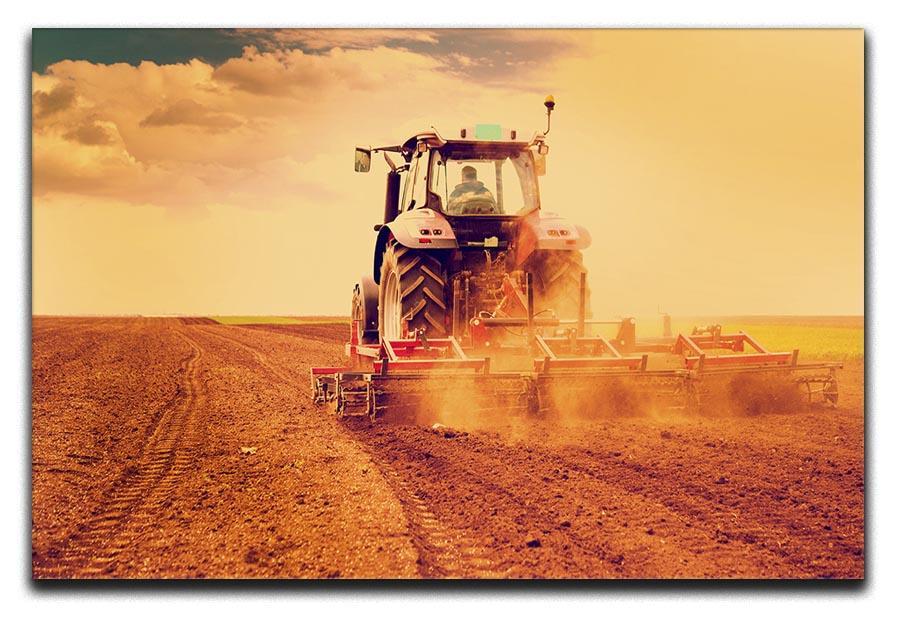 Tractor in sunset Canvas Print or Poster  - Canvas Art Rocks - 1