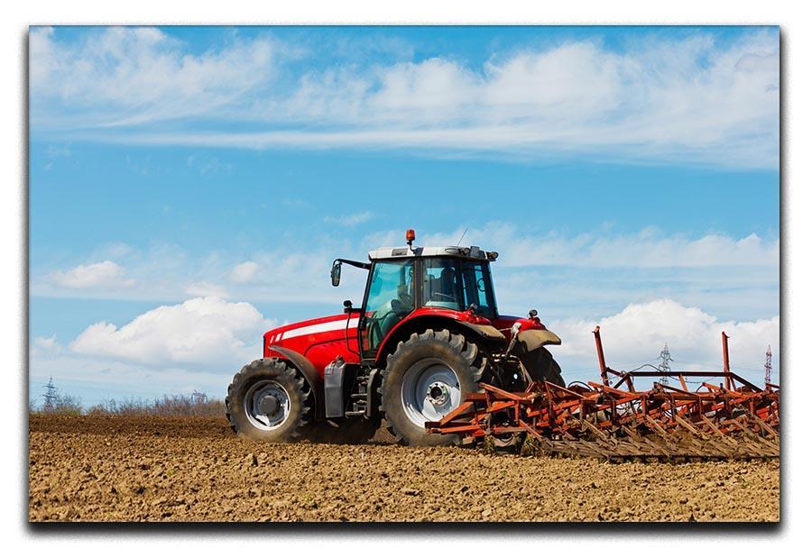 Tractor plowing the field Canvas Print or Poster  - Canvas Art Rocks - 1