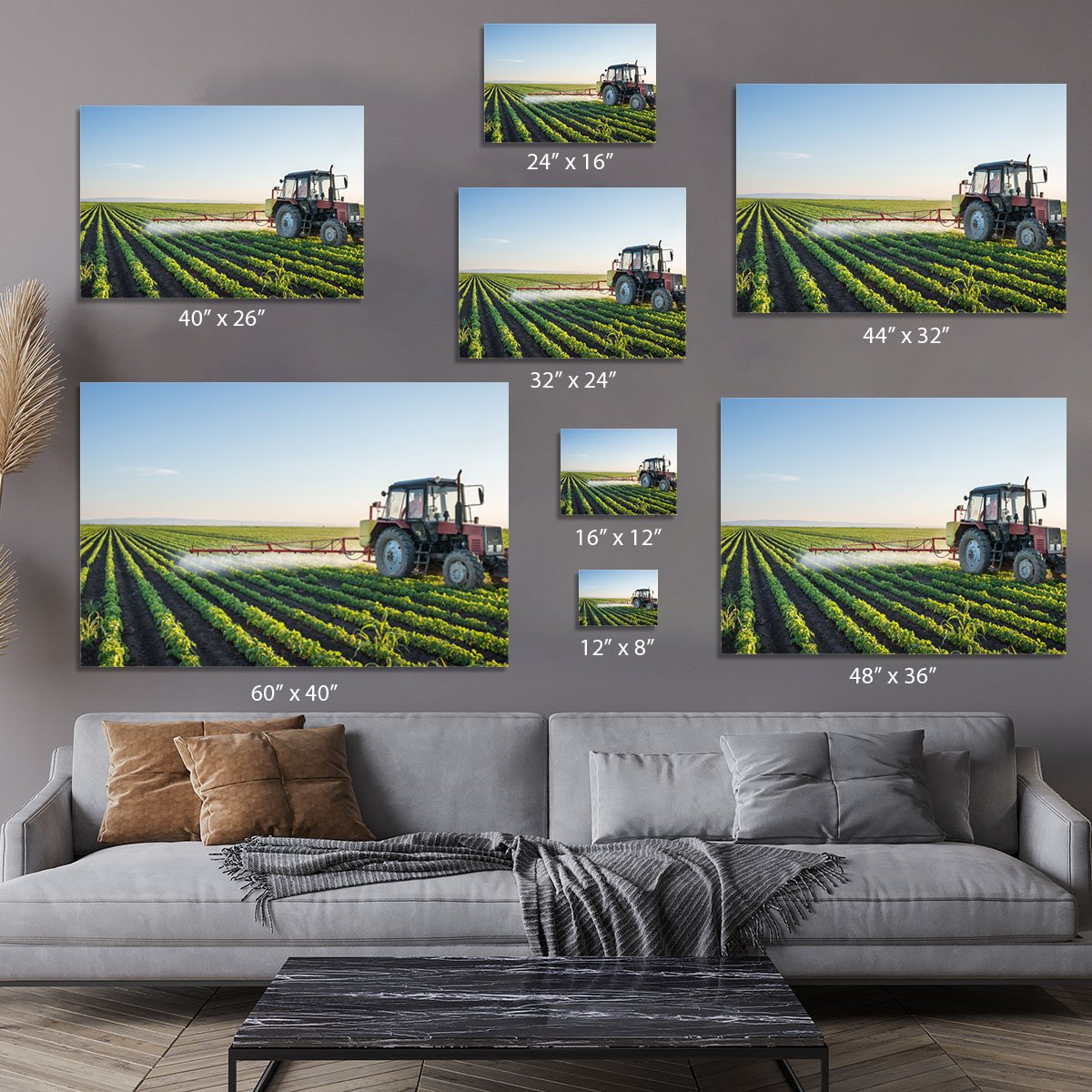 Tractor spraying Canvas Print or Poster