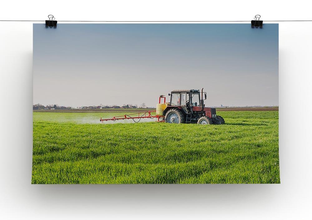 Tractor spraying wheat field Canvas Print or Poster - Canvas Art Rocks - 2