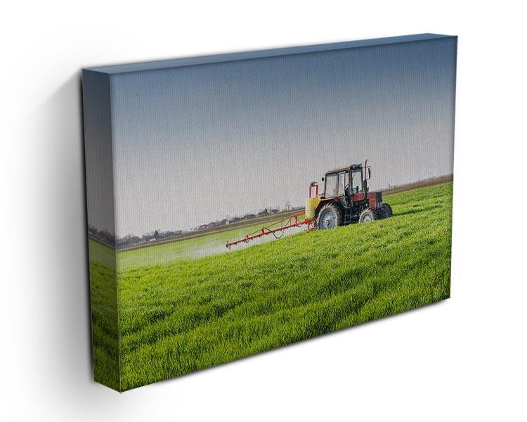Tractor spraying wheat field Canvas Print or Poster - Canvas Art Rocks - 3