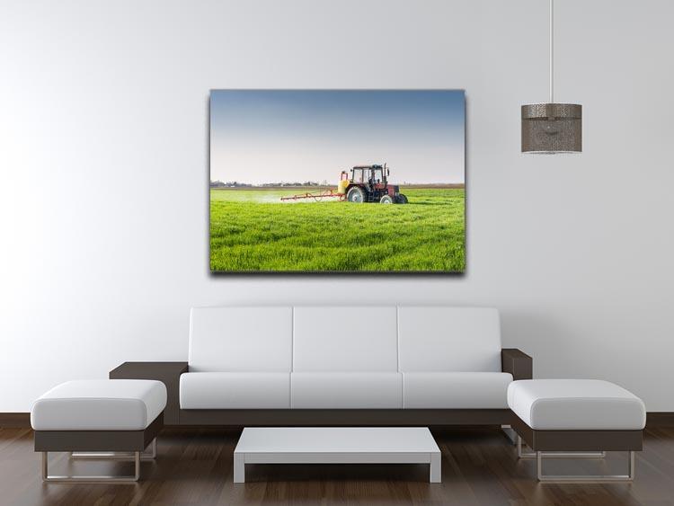 Tractor spraying wheat field Canvas Print or Poster - Canvas Art Rocks - 4