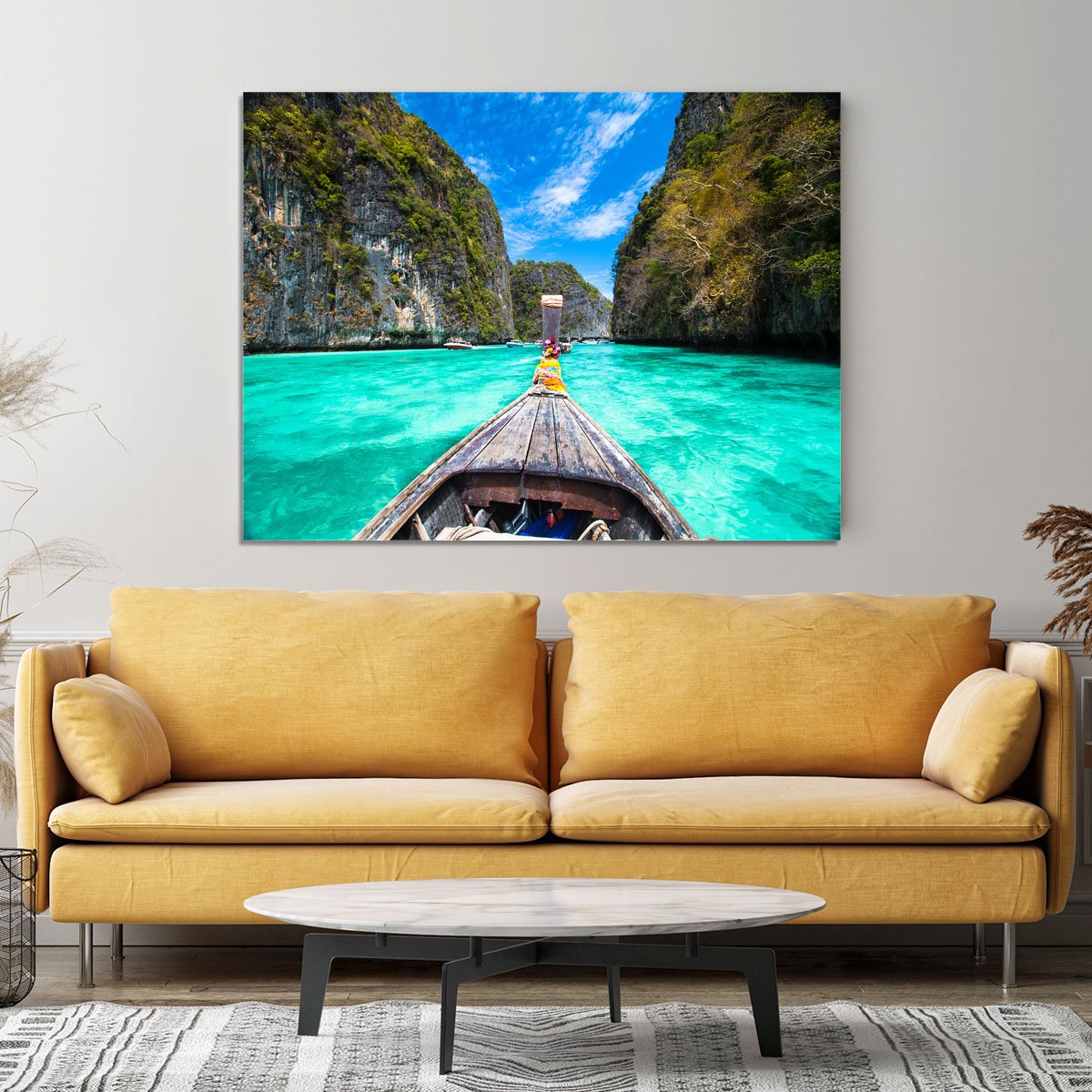 Traditional wooden boat Canvas Print or Poster