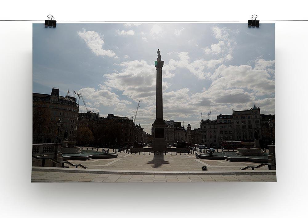 Trafalgar Square London under Lockdown 2020 Canvas Print or Poster